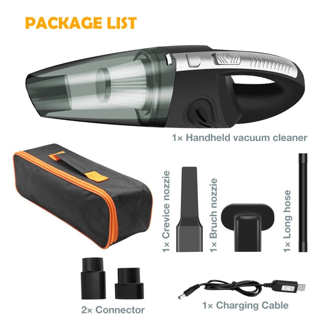 Car Wireless Vacuum Cleaner 9000PA Powerful Cyclone Suction