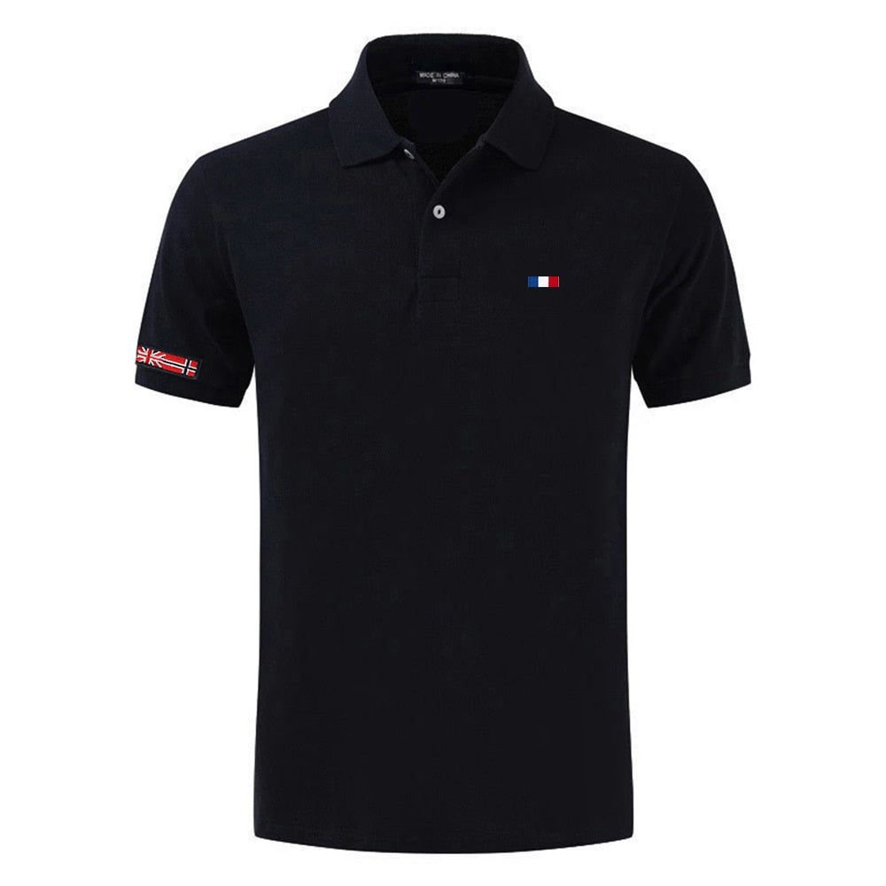 NEGIZBER New Man Polo Shirt Mens Casual Deer Embroidery Cotton Polo shirt Men Short Sleeve High Quantity polo men