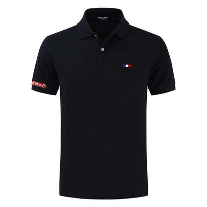 NEGIZBER New Man Polo Shirt Mens Casual Deer Embroidery Cotton Polo shirt Men Short Sleeve High Quantity polo men
