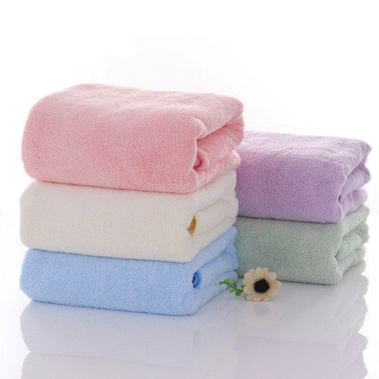 New 140x70cm (27x55") Bamboo Fiber Bath Towel Solid Pink Soft Towel Home Hotel Towels Quick Absorbency High Quality