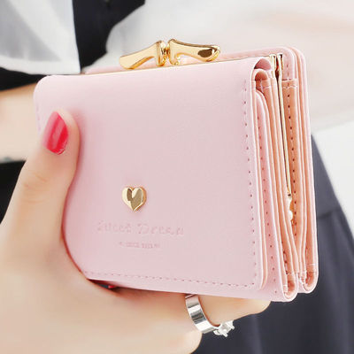 Fashion  women wallets multi-function High quality small wallets rivet love short design