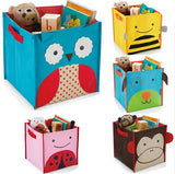 Hot!!Kid's cute lovely zoo style animal pattern children's versitale toys books shoes storage box canvas pouch organizer