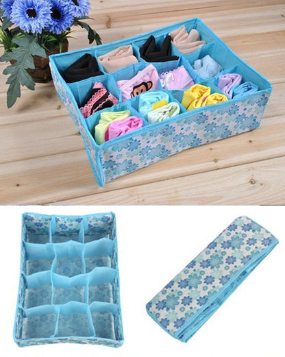 12 Cells Socks Underwear Ties Drawer Closet Home Organizer Storage Box Case - Shopy Max