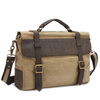 Hot Sale Business briefcase,Crazy horse vintage canvas bag Business briefcase Shoulder Bags,SKU 03CA1F