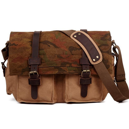 Hot Sale,European and American Style hit the color diagonal package canvas bag camouflage cloth fashion shoulder bag ,SKU 03CA1B