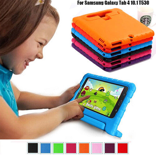 Kids Shock Proof Silicone Case Cover For Samsung GALAXY Tab 4 10.1 inch T530 Tablet Handbag Perfect Safe Protection - Shopy Max