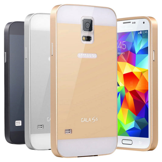 Luxury Aluminum Case for Samsung Galaxy S5 i9600 Caso Capa Full Protective Aluminum Frame+PC Cover - Shopy Max