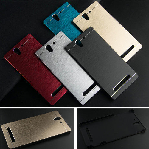 Luxury Brushed Metal Aluminium + PC material case For Sony Xperia C3 D2533 C3 Dual D2502 S55T S55u Hard Back phone case cover - Shopy Max