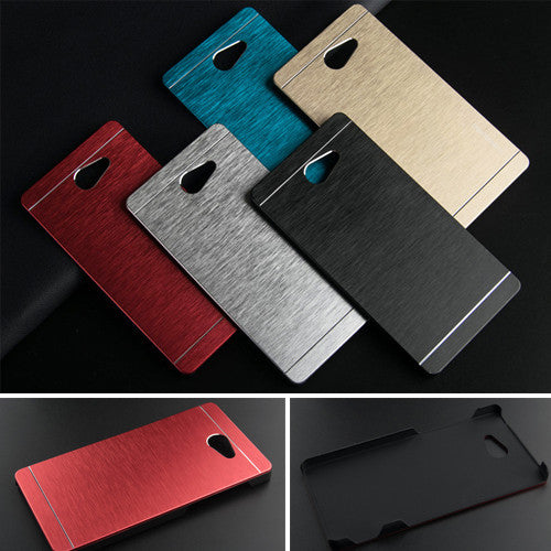 Luxury Brushed Metal Aluminium +PC material case For Sony Xperia M2 S50h Dual D2302 D2305 D2303 D2306 Hard Back phone case cover - Shopy Max
