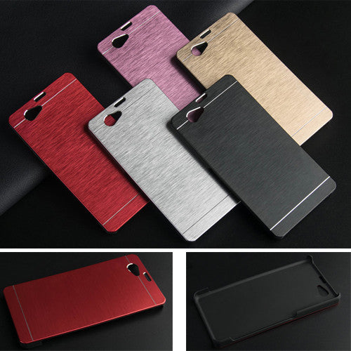 Luxury Brushed Metal Aluminium +PC material case For Sony Xperia Z1 Compact Z1 Mini D5503 Hard Back phone case cover - Shopy Max