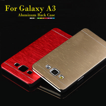 Luxury Metal Brushed Aluminum+Plastic Case For Samsung Galaxy A3 A3000 Phone Case Cover - Shopy Max