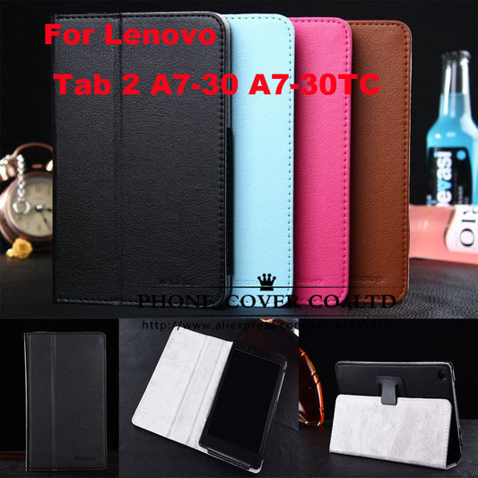 Magnet Stand pu leather case cover for Lenovo Tab 2 A7-30 A7-30TC  / A7 30 7 inch tablet cover case + screen protectors+stylus