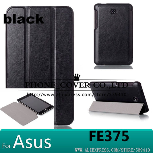 Magnet stand leather case cover for Asus FonePad 7 FE375CG FE375CXG FE7530CXG FE375 K019 tablet case +screen protectors+stylus