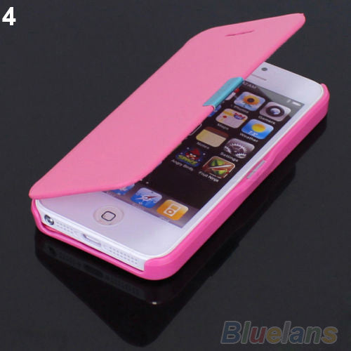 Magnetic Flip Leather Hard Skin Pouch Wallet Case Cover For Apple iPhone 5S 5G phone cases 01R4