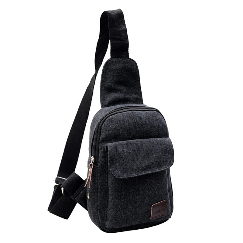 Men's Casual Small Canvas  Vintage Shoulder Hiking Fanny Crossbody Bicycle Bag Messager bags#HW03069