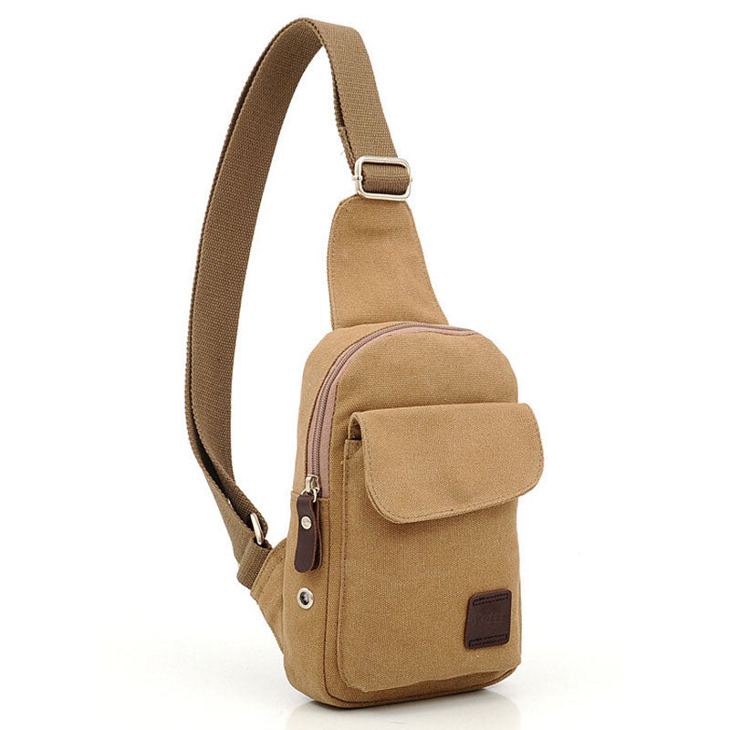 Men's Casual Small Canvas  Vintage Shoulder Hiking Fanny Crossbody Bicycle Bag Messager bags#HW03069
