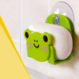 Mini Bathroom Shelves Soap Holder Fashion Carton Dish Cloth Sponge Holder with Suction Cup Color Random Delivery