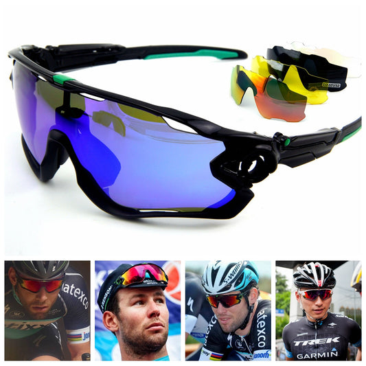Most Popular Brand JBR 5 Pair Lens Polarized UV 400 Cycling Sunglasses Bicycle Glasses Tour De France Eyewear Fast Shipping