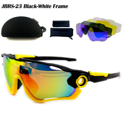 Most Popular Brand JBR 5 Pair Lens Polarized UV 400 Cycling Sunglasses Bicycle Glasses Tour De France Eyewear Fast Shipping