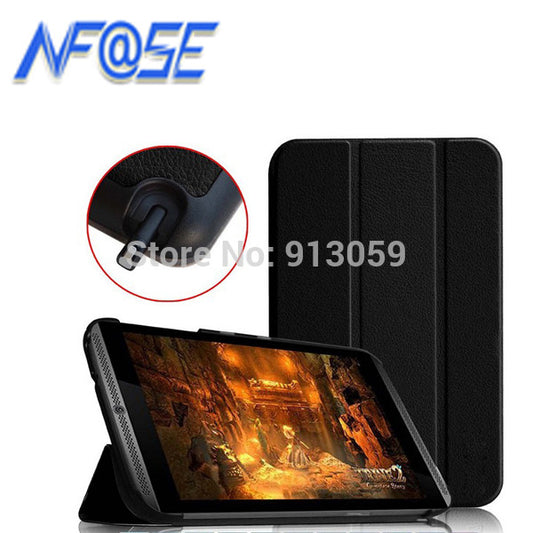 NFcase smart stand triangle folded leather cover 2014 case for NVIDIA SHIELD 2 8.0 tablet 8 inch tablet case +screen tylus pen