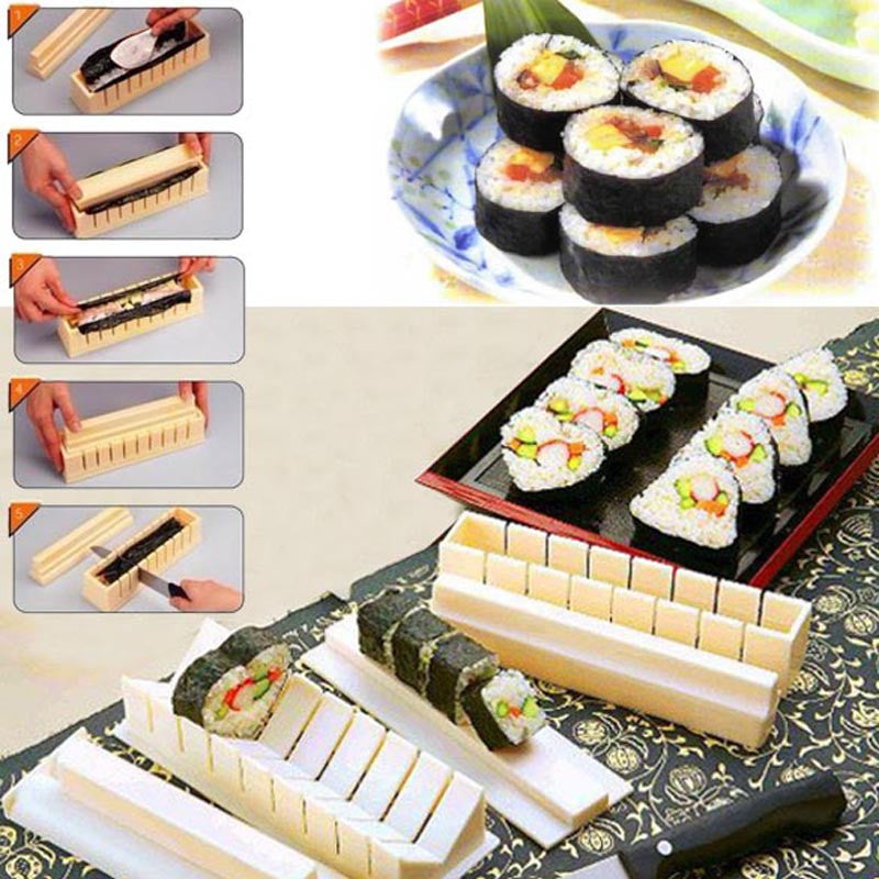 DIY Sushi Maker Rice Mold Kitchen Sushi Making Tool Set Pack of 11