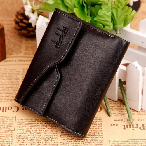New High Grade PU Leather Fashion Men Wallets Short Mini Business Wallet Card Package Bag Money Man Purses Coin Holder Bags