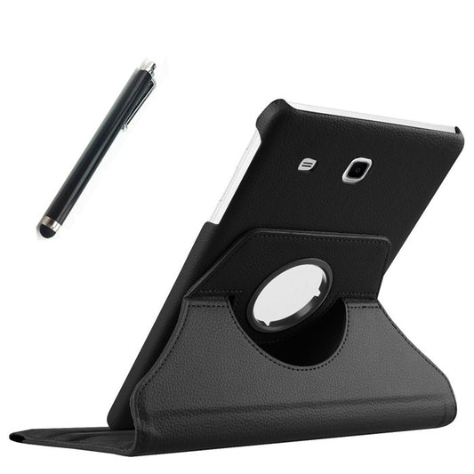 New Products Luxury 360 Rotating Flip Leather Stand Case Cover Tablet Case for Samsung Galaxy Tab E T560 T561 case Ten-colors