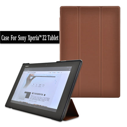 Original Leather cove Case For Sony Xperia Tablet Z2 + PC Stand Magnetic Smart Cover + Screen Protector +Stylus pen - Shopy Max