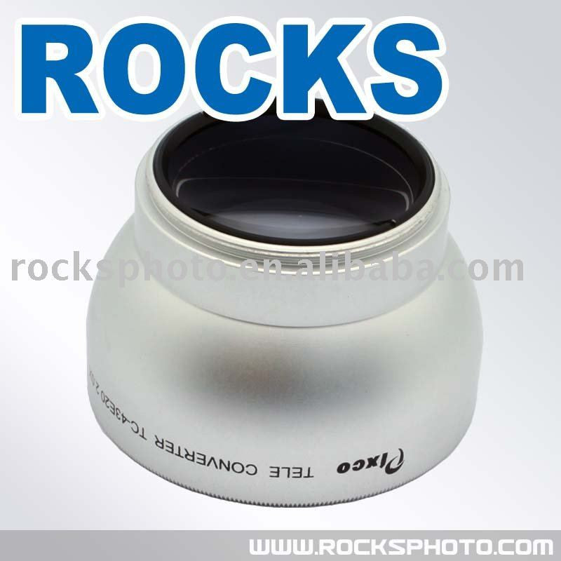 Pixco 43mm 2.0X tele-photo lens New Silver Wholesale / Retail Free shipping - Shopy Max