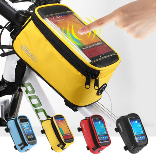 ROSWHEEL 4.2"4.8"5.5" Waterproof Outdoor Cycling Mountain Road MTB Bike Bicycle bag Frame Front Tube Touchscreen Phone Case Bag - Shopy Max