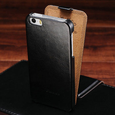 Retro PU Leather Case For Apple iPhone 5 Luxury Phone Case Flip Style For iPhone 5s Brand Cases Covers For 5s - Shopy Max