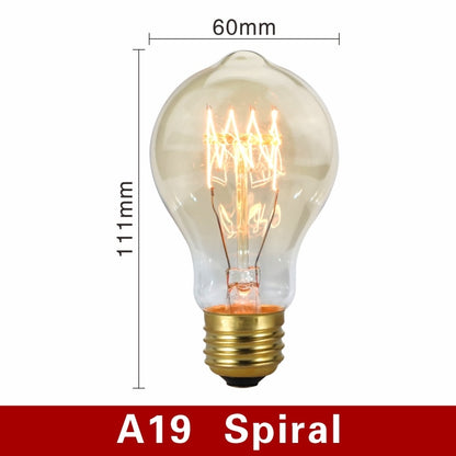Retro Edison Bulb E27 220V 40W Light Bulb A60 ST58 ST64 T10 T45 T185 G80 G95 Filament