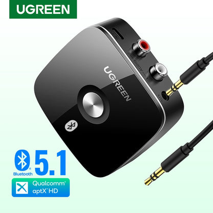 UGREEN Bluetooth RCA Receiver 5.1 aptX HD 3.5mm Jack Aux Wireless