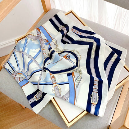 70*70cm Spring Autumn Lady Beach Silk Scarf New Style Headscarf Women Fashion Square shawl wrap Luxury foulard bandanna muffler