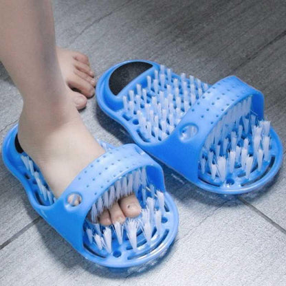 Slipper Foot Scrubber Bath Shoe with Brush Household Bathroom  Foot Cleaning Brush Slipper - Shopy Max