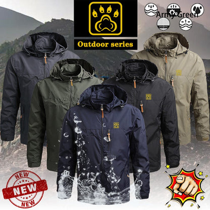 Waterproof Hooded Windbreaker 2022 Spring and Autumn New Large Size Men's Clothing