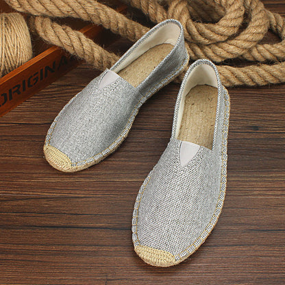2022 Summer Autumn Men Canvas Shoes Breathable Men's Casual Shoes Slip-On Hemp Shoes Graffiti Espadrilles Women Footwear Flats