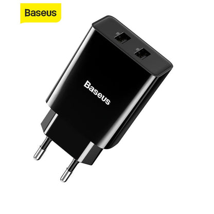 Baseus Dual USB Charger EU Plug Charger 2.1A Wall Charger Max Mobile Phone