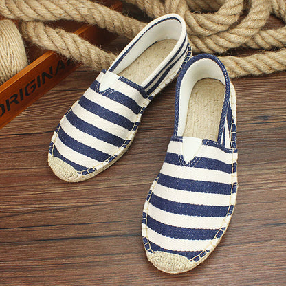 2022 Summer Autumn Men Canvas Shoes Breathable Men's Casual Shoes Slip-On Hemp Shoes Graffiti Espadrilles Women Footwear Flats