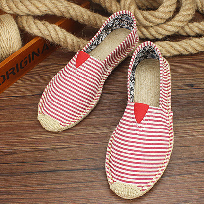 2022 Summer Autumn Men Canvas Shoes Breathable Men's Casual Shoes Slip-On Hemp Shoes Graffiti Espadrilles Women Footwear Flats