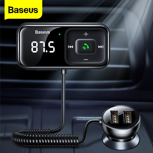 Baseus Car FM Transmitter Bluetooth-compatible 5.0 USB Car
