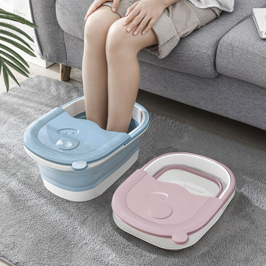 Collapsible Footbath Plain Foaming Massage Bucket  Foldable Bucket Foot Bath