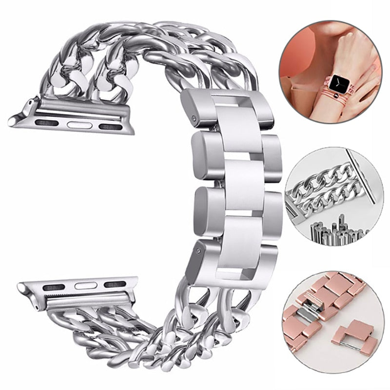 Steel Band For Apple Watch 7 6 se 5 4 3 2 1 38 42mm 40mm