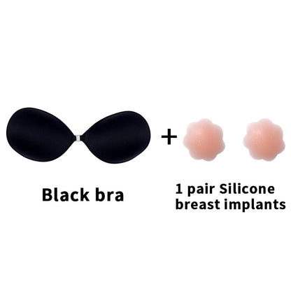 Sexy Sujetador Women's bra Invisible Push Up Bra Self-Adhesive Silicone Seamless Front Closure Sticky Backless Strapless Bra