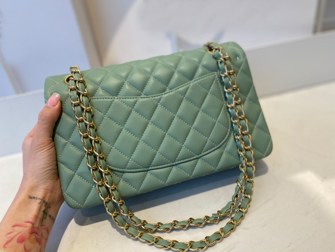 Ladies Genuine Leather Handbag Fashion Casual Chain Shoulder Messenger Bag Famous Classic