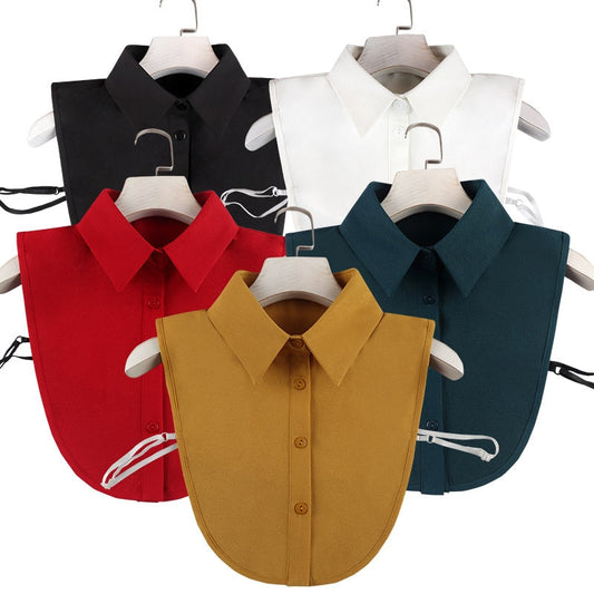 Linbaiway Business Women Fake Collar Detachable Collar Shirt Female