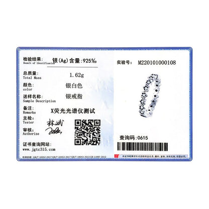 Luxury Original Delicate Solid 925 Sterling Silver stars Finger Ring Authentic