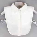 Linbaiway Business Women Fake Collar Detachable Collar Shirt Female