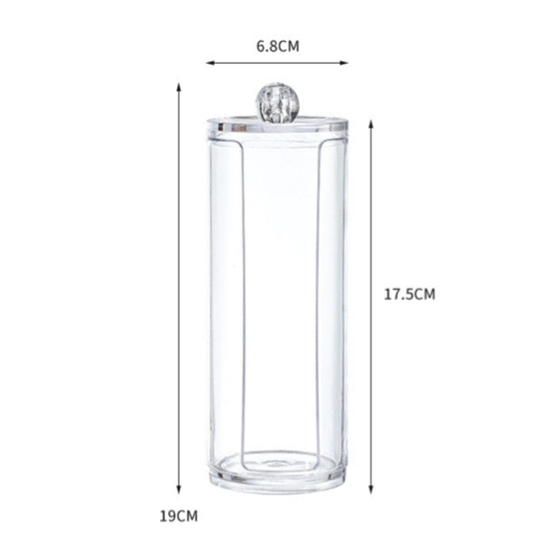 Storage Box For Cotton Swab Cosmetics Jewelry Cotton Rod Plastic Storage Container With Lid