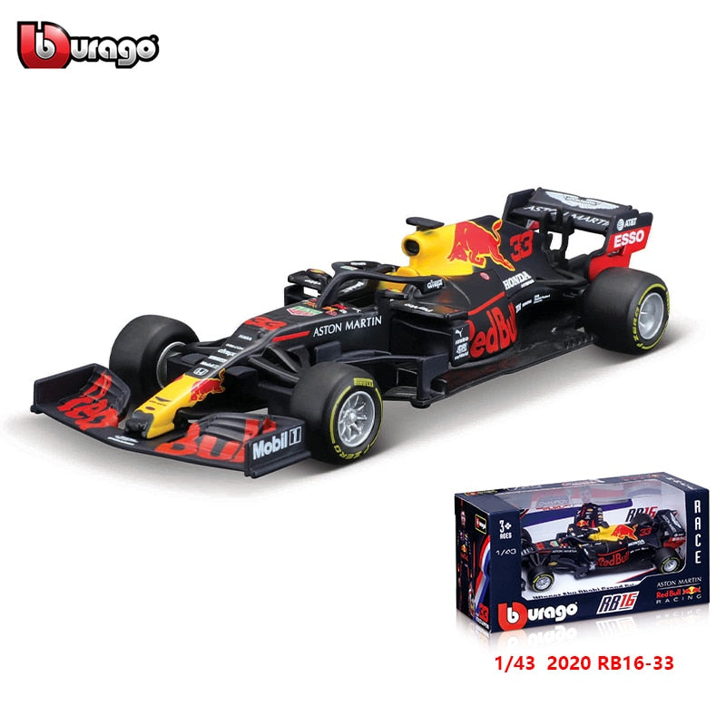 Bburago 1:43 2021 F1 Red Bull Racing RB16B 33# Max Verstappen 11# Sergio Perez Formula one Simulation alloy super toy car model
